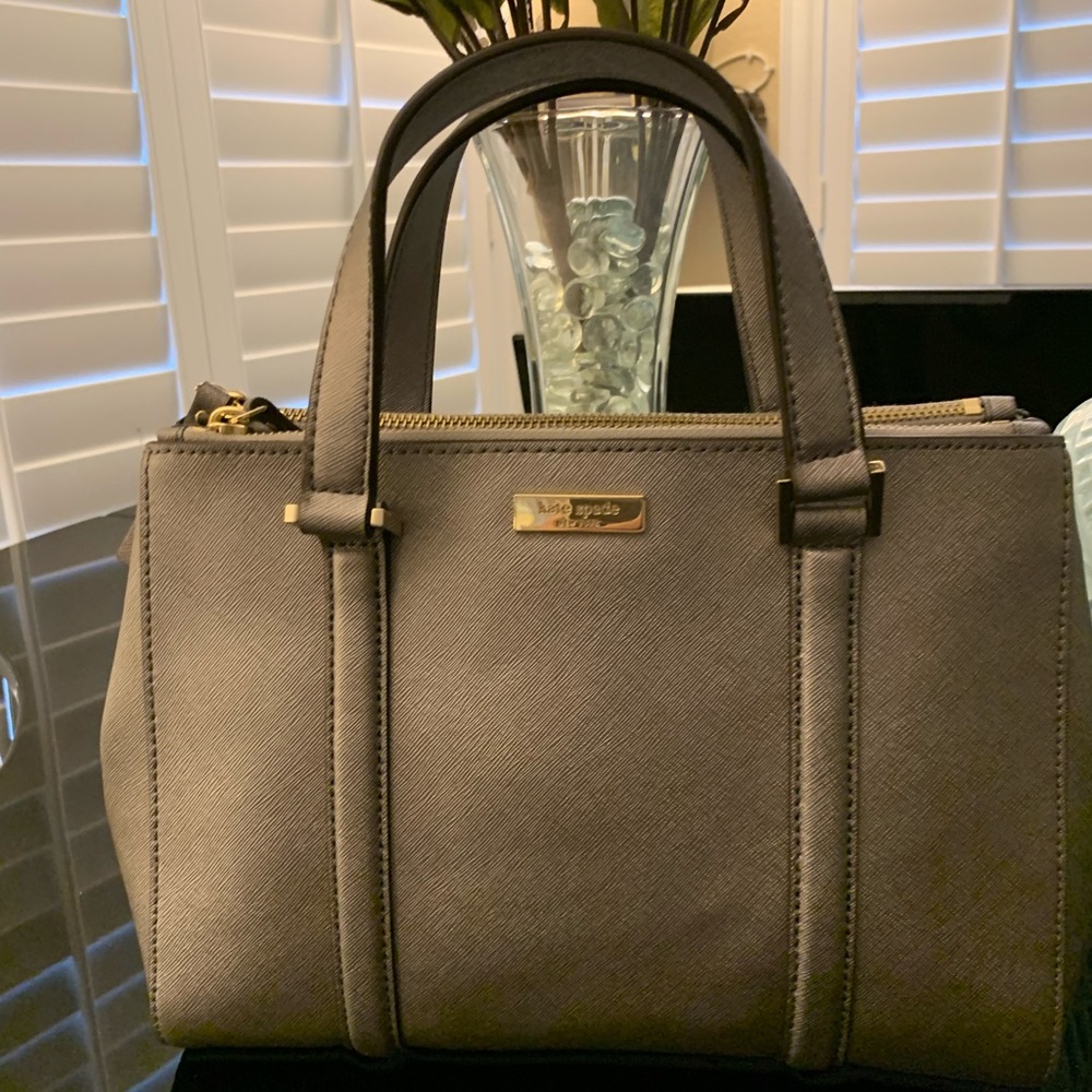 Kate Spade New York ClassicNewbury Lane Small Loden Leather Bag Silver Crossbody